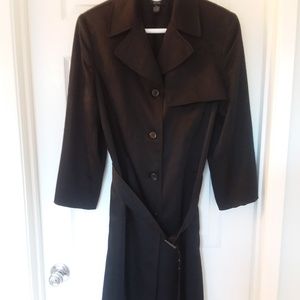 ALFANI BLACK COAT WITH BELT AND 2 POCKETS